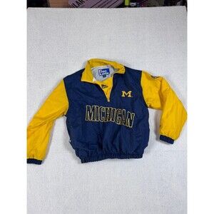 Vintage Pro Player Michigan Men's Pullover Jacket XL Navy Yellow Vintage